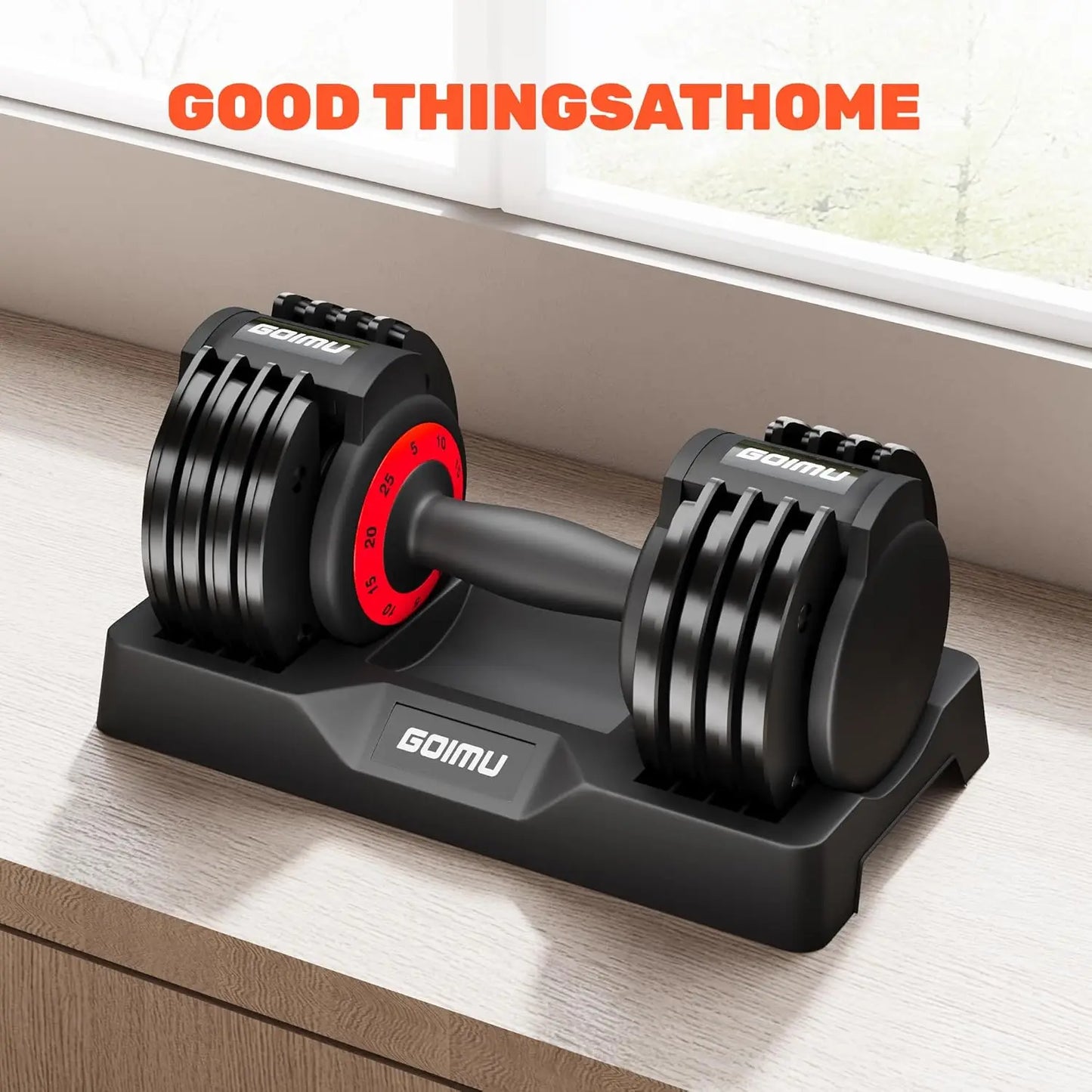 Adjustable Dumbbell Set, 25/55LB Adjust Dumbbells, Pair Dumbbells Weights, 5 in 1 Free Weight Dumbbell with Anti-Slip Handle