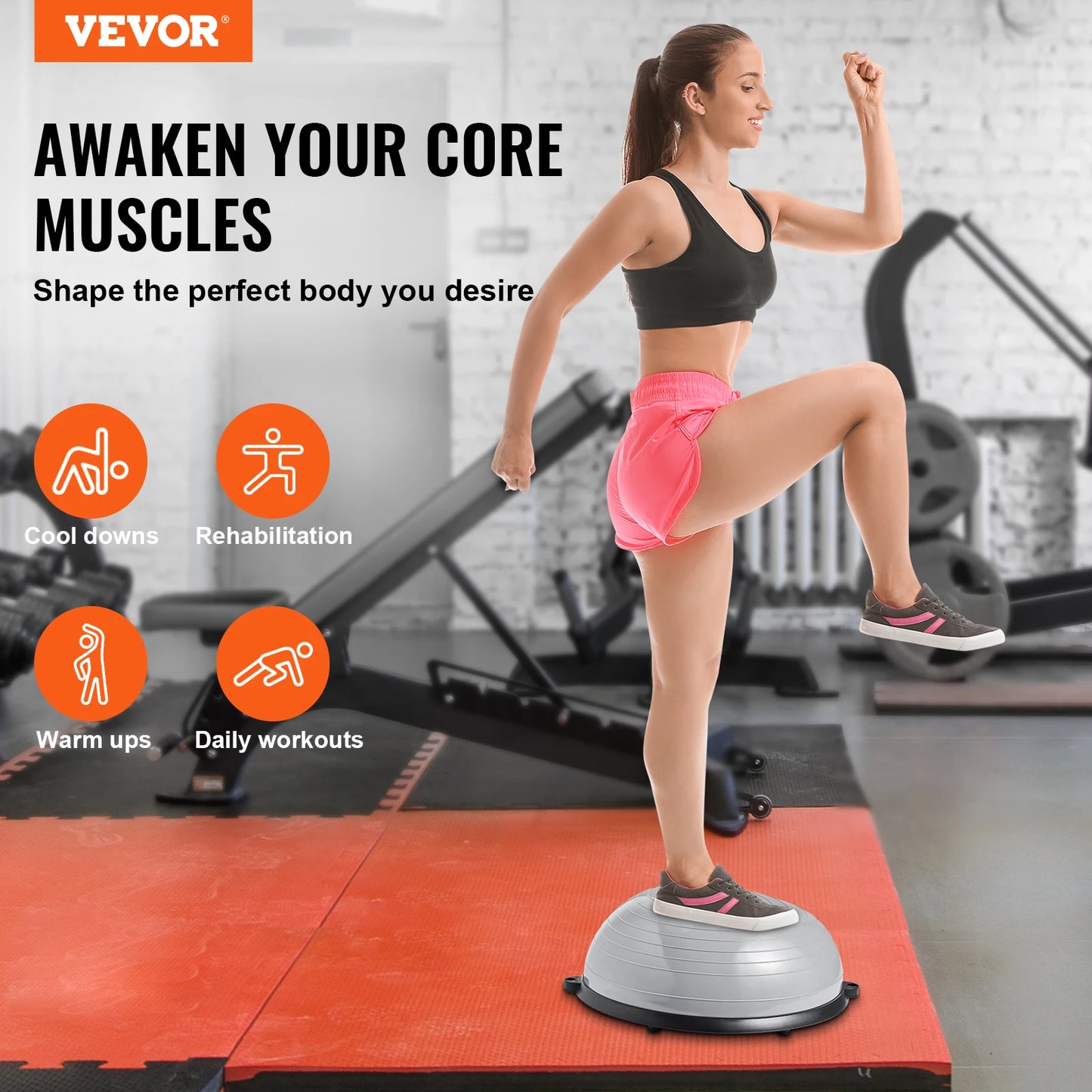 Half Exercise Ball Trainer 23 inch Balance Ball