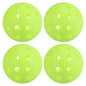 Outdoor Pickleball Balls 40 Holes Pickleball 4 Pack Pickleball Balls for Amateurs Indoor and Outdoor Sport, Neon Green