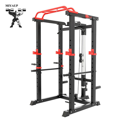MIYAUP Home Fitness Comprehensive Training Equipment 660 LBS Capacity Power Cage With Pulley Syetem