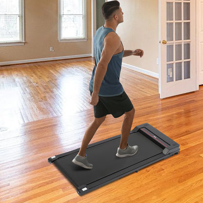 Electric Treadmil Under Desk Walking Pad Home Office Fitness Running Jogging LED