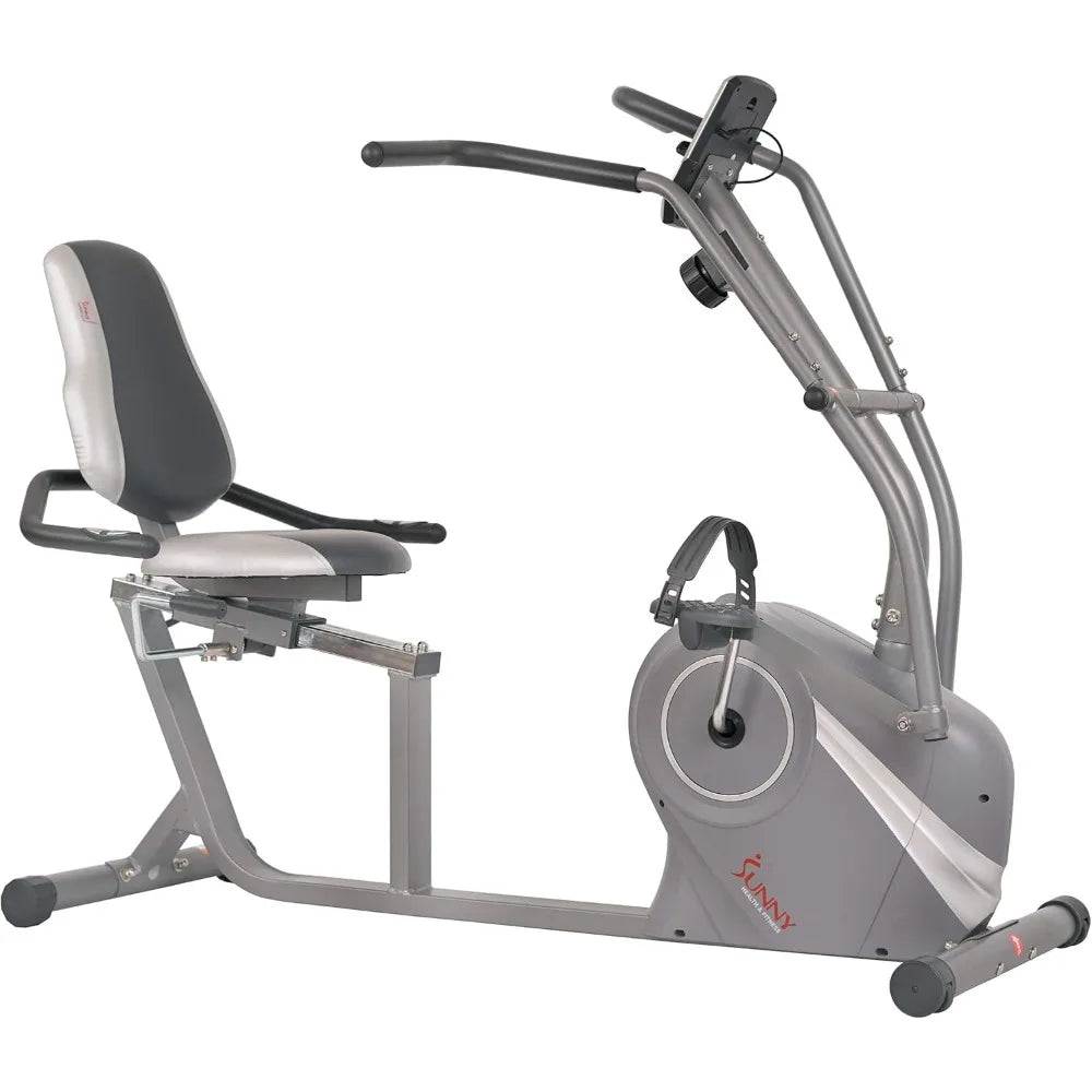 Magnetic Recumbent Bike w/Adjustable Wide Cushion Seat