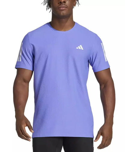 Adidas Men's Own the Run Short Sleeve T-Shirt Moisture-Wicking Running Sportswear Core Black White Red